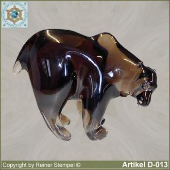 Glass animals, glass animal bear, brown bear large
