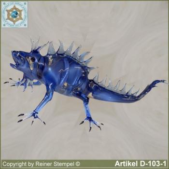 Glass animals, glass animal Lizard blue