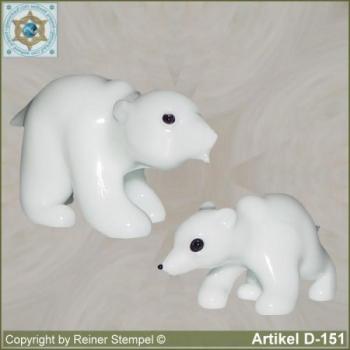 Glass animals, glass animal polar bears, babie Knut and Emilia